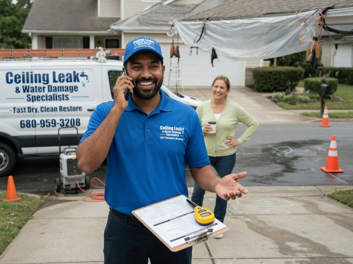 Ceiling Leak Cleanup Gower, MO FAQs